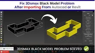 Fix 3Dsmax Black model Problem Solution #3dsmax