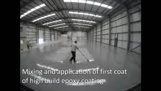 High build epoxy resin floor coating applied to a warehouse in Haddock