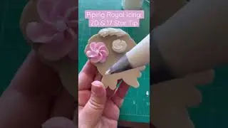 Piping Techniques 2D & 17 Star Tip 💕 #piping #royalicing  #cookiedecorating #howto #tutorial