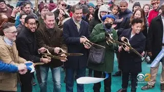 New pedestrian plaza opens in Prospect Heights, Brooklyn