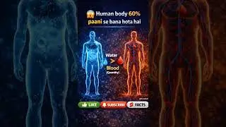 Human Body Is 60% Water 😱 | Water vs Blood #shorts