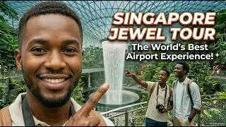 4K - Tour of the JEWEL Waterfall in SINGAPORE 🇸🇬  | Drive from CBD to Singapore Changi Airport ✈️