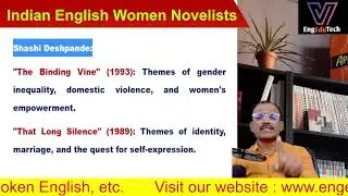 Indian English Women Novelists l Indian Women Writers in English