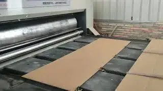 Automatic paper feeder + three-color printing slotting machine + automatic paper stacker
