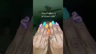 Fun Nails #funnails #tropicalnails #princessnails