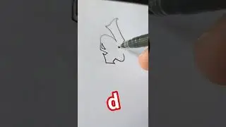 how to draw and color the lowercase letter 