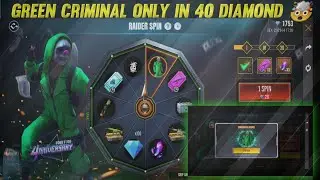 Green Criminal 🤯 How to Get green Criminal|| Garena Free Fire