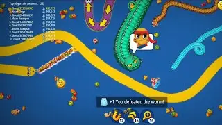 Worms Zone Madness (part 32) Eating Giant Snakes & Scoring BIG! #Gameplay #shortsvideo 2