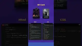 3D card effect using html css #shorts #coding #javascript #javascriptdev  #learnwebdev #reactjs