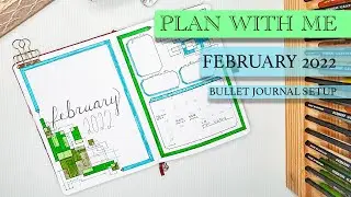 PLAN WITH ME I February 2022 I Minimalist Bullet Journal Setup