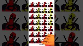 Deadpool New line connect puzzle diy idea #art #deadpool #roblox #marvel #trending