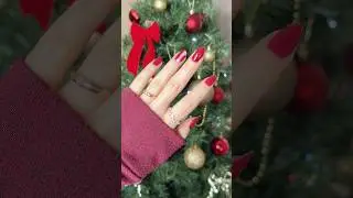 ❣️ Самый простой маникюр в красно-серебряных тонах: маникюр ко Дню святого Валентина #красныеногт...