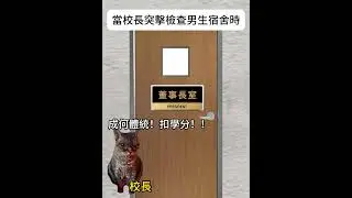 【😺CatDramaCorner】當校長突擊檢查男生宿舍時 #cat #貓meme小劇場 #00後 #shorts #shortvideo  #funny cat videos