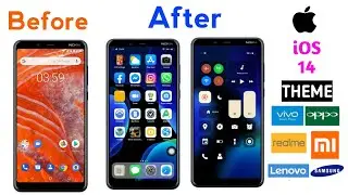 Android Phone Ko I phone Kaise Banaye Launcher IOS 14 THEME | Technical Devang.