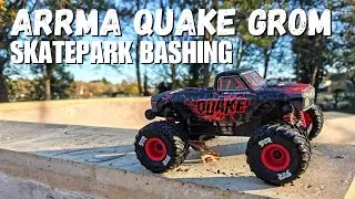 Ripping the ARRMA Quake GROM RC truck at the skate park
