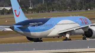(4K) PLANE SPOTTING TUI B787 DREAMLINER +ALLEGIANT A320 ORLANDO SANFORD INTERNATIONAL AIRPORT.
