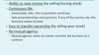 Advantages of Corporations