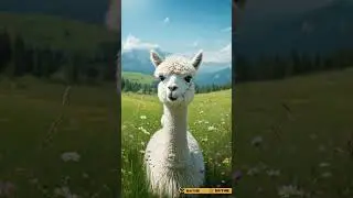 Fluffy White Llama Stole the Show! 🦙❄️ | Cutest Llama Ever? #WhiteLlama #CuteLlama #FluffyAnimals