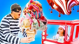 Giant Ice Cream Chase! Fun Learning Adventures for Kids 🍦🚓