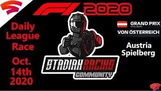 Stadia | F1 2020 | F1 Daily League Racing in Austria | Oct 14th 2020