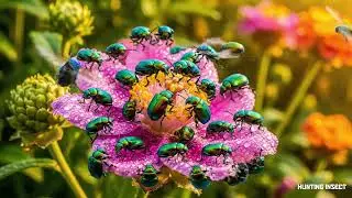 Relaxing With Beautiful Insect In Flower Farm Ground Beetle, Skin Beetle, Jewel Beetle, Weevil