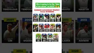 Man of the Series Winners The Border Gavaskar Winners #mostmanoftheseriesawards #bgt #sportsupdates