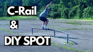 P burg DIY Skatepark Review & Skating the C Rail