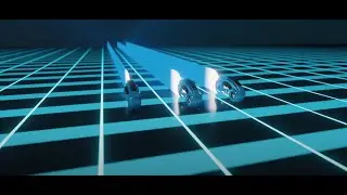 TRON 1982 Light Cycle Race Upscaled with Rendering Sequence