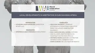Legal Developments in Arbitration in Sub-Saharan Africa