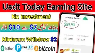 Today Usdt Mining Site Top Earning Website You can Earn 2$ In 1 Hour Earn Money Online