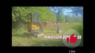 Mulching property with SANY sy 18c excavator and cangini tc070