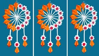 New Paper Flower Wall Hanging / Unique Wall Decoration Idea / Home Decorations With Paper