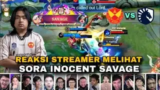 REAKSI STREAMER MELIHAT SORA INNOCENT SAVAGE ‼️SRG VS TLPH M7 #m7 #reaksistreamer #mlbb 