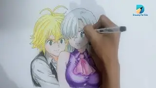 Meliodas and Elizabeth Drawing!🐉✨How to Draw Nanatsu no Taizai Characters for Kids