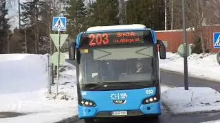 Buses of Espoo 9-27: VDL Citea LLE-120 #830 on line 203 (14.02.19)