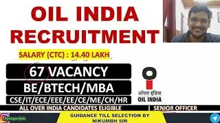 OIL INDIA SENIOR OFFICER RECRUITMENT | LATEST PSU JOBS WITHOUT GATE EXAM #oil #oilindustry
