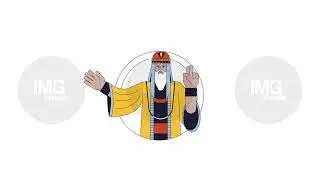 Sage archetype 2D cartoon avatar circle animation