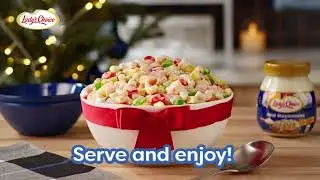 Lamiang Sweet Mac Salad, gihimong espesyal ug creamy gamit ang Lady's Choice Real Mayonnaise!