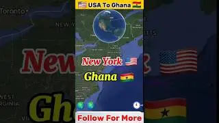 New York To Accra Direct Flight Route ✈️ || #shorts #ytshorts #accra