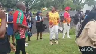 Tourism Minister Rwodzi arrives for the ICC u19 warm up match between Zimbabwe and New Zealand.