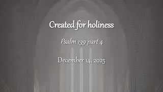 Created for Holiness