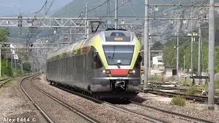 TRENI PASSEGGERI IN TRANSITO A DOMEGLIARA-S.AMBROGIO