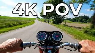 Mit der Zündapp unterwegs im Dachauer Hinterland, POV Fahraufnahme in 4K