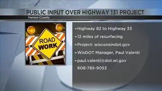 Public input sought over Wis. Highway 131 project in Vernon County
