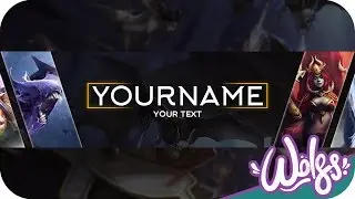 Free 2D Youtube Banner Template - Dota 2 | 2017
