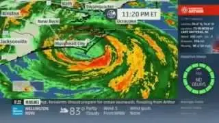 Hurricane Arthur Coverage 7/3/14 @ 10pm