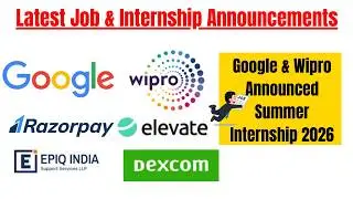 Google Summer Internship 2026 Tamil | Wipro Internship 2026 | Latest Internships for Freshers