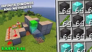 SIMPLE 1.21 DIAMOND AND NETHERITE FARM TUTORIAL in MinecraftC PE (MCPE/Xbox/PS/Switch/PC)