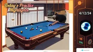 Today's Practice Highlights (April 12, 2024) #8ballpool #billiards #snooker