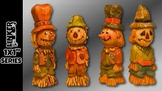 How to Carve a Tiny Scarecrow! Full Beginner Friendly Tutorial (1x1 series)